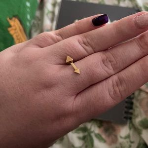 Uncommon James gold arrow earrings